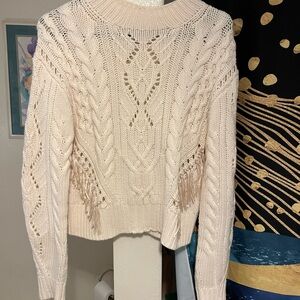 Sweater — small - cream color